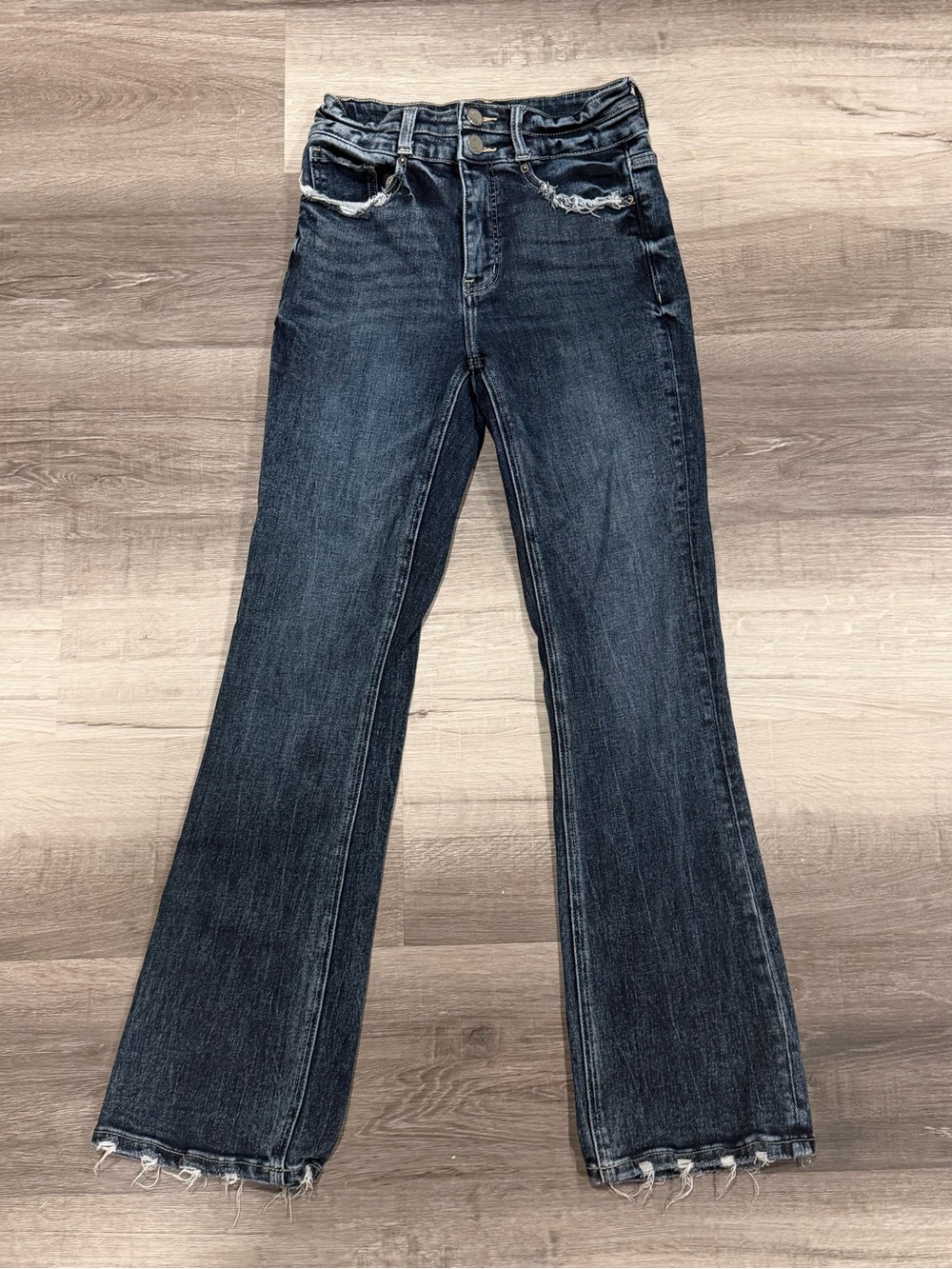 BKE Billie Women’s Slim Fit High Rise Bootcut Stretch Distressed Jeans Size 26